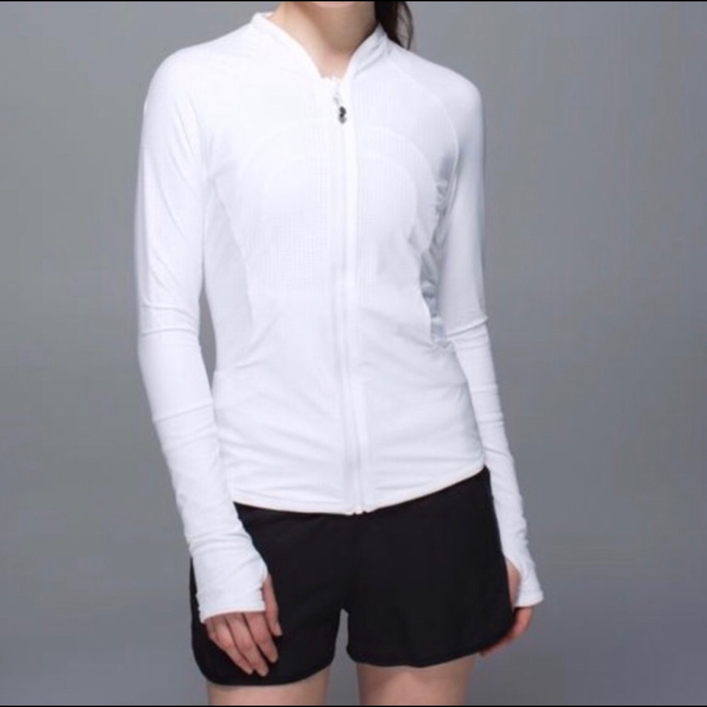 White Lululemon Find your bliss Jacket